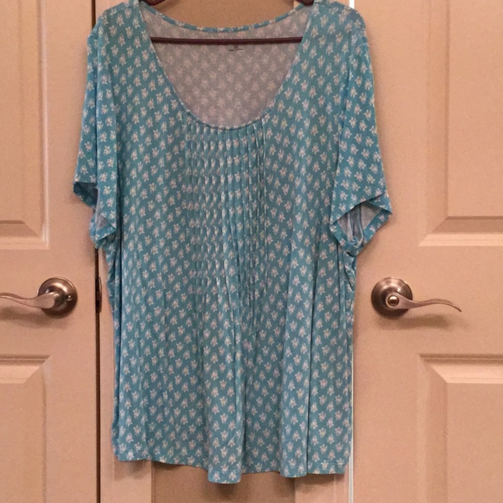 Croft & Borrow 2X Short Sleeve Scoop Neck Top